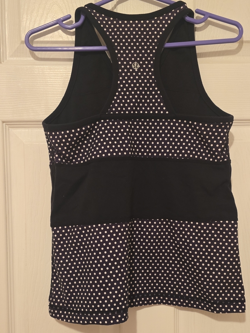 Lululemon Black & White Polka Dot Racerback Tank